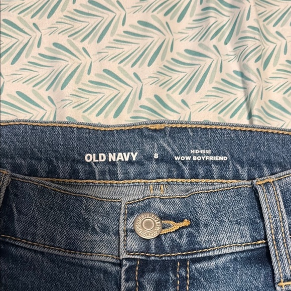Old Navy Blue Boyfriend Jeans Relaxed Fit - Picture 2 of 3